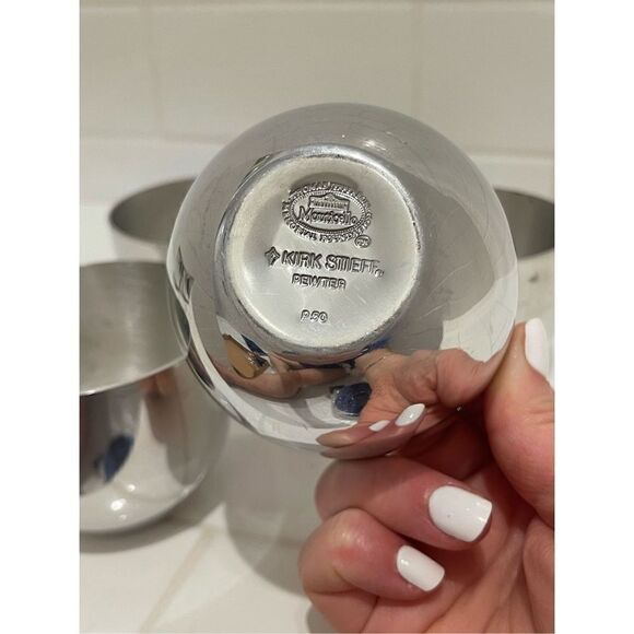 Vintage Monticello Pewter Punch Cups (4) - Picture 4 of 6